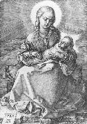 Albrecht Durer Madonna with the Swaddled Infant 1520 Engraving Spain oil painting artist